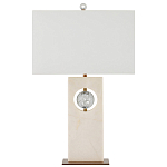 Настольная лампа из мрамора с тканевым прямоугольным абажуром Eternity варинант исполнения - 5 | Loft Concept в Саратове