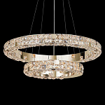 Люстра из 2-х колец с мозаичным хрустальным оформлением Sparks of Crystal варинант исполнения - 4 | Loft Concept в Саратове