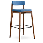 Барный стул из массива ясеня с обивкой из рогожки Elegant Ash варинант исполнения - 1 | Loft Concept в Саратове