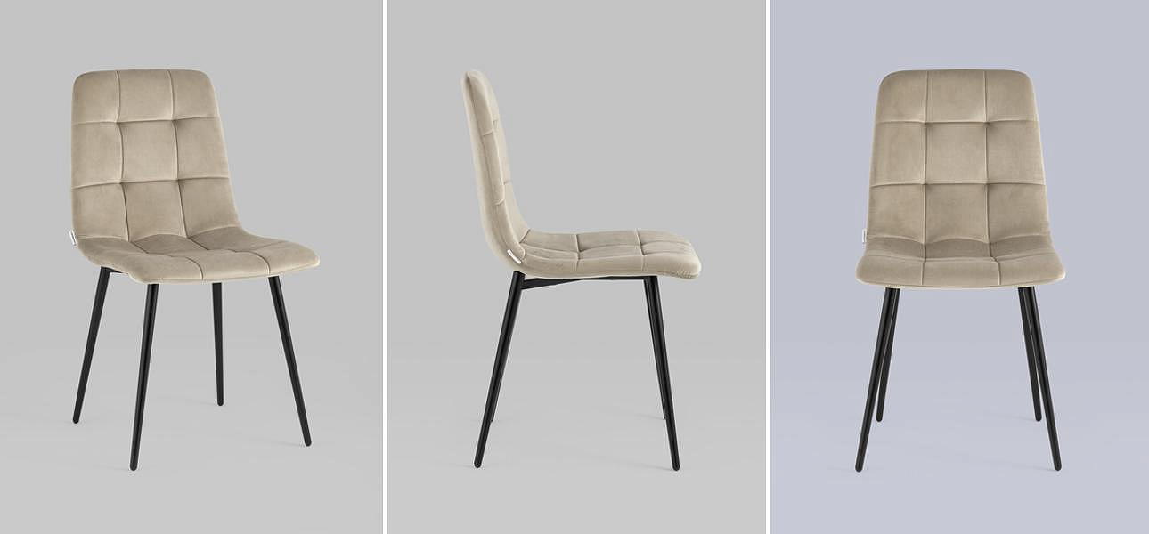 Стул NANCY Chair Светло-Бежевый Велюр Стул NANCY Chair Светло-Бежевый Велюр - Loft-Concept в Саратове