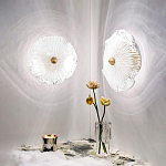 Бра в форме прозрачного стеклянного цветка с рельефной текстурой Textured Glass варинант исполнения - 13 | Loft Concept в Саратове