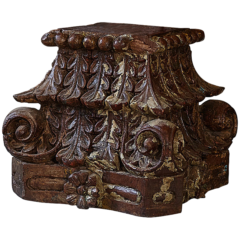 Подсвечник из массива тика Antique Candle Holder Коричневый Подсвечник из массива тика Antique Candle Holder Коричневый в Саратове | Loft Concept