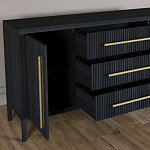 Буфет Primo с тремя ящиками и двумя фасадами Черный дуб варинант исполнения - 5 | Loft Concept в Саратове