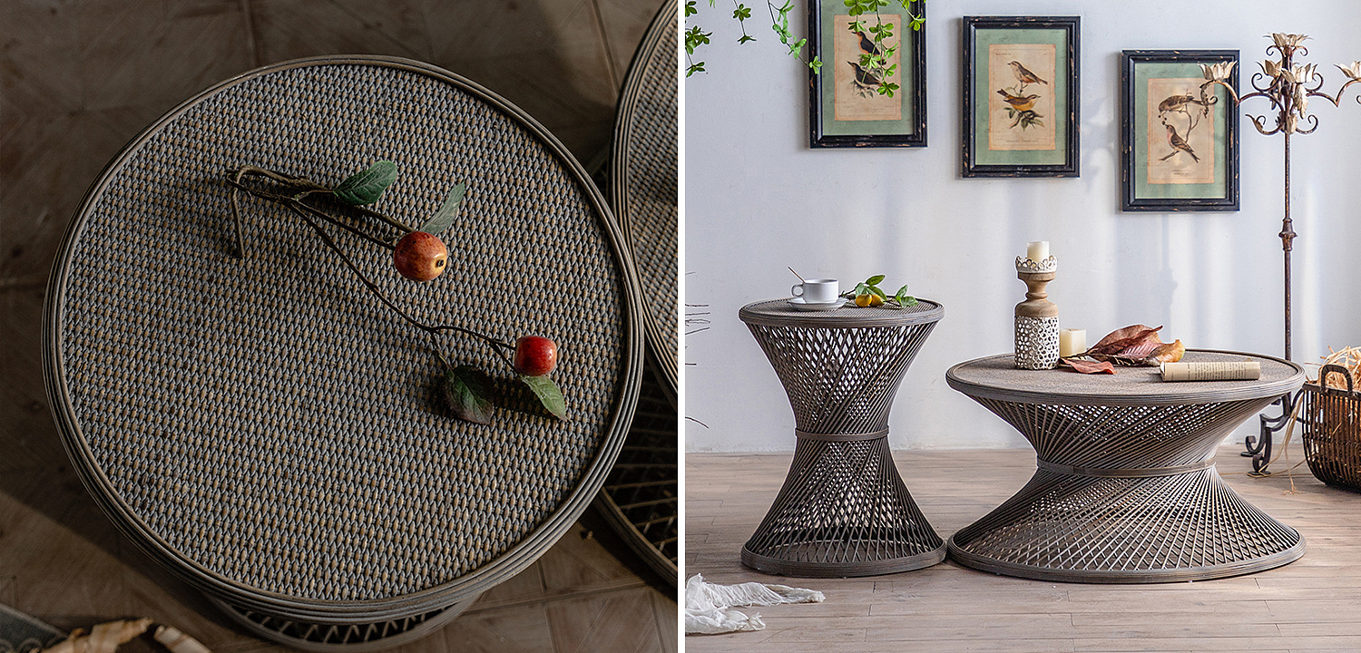 Кофейный стол Zaire Wicker Coffee Table Dark Кофейный стол Zaire Wicker Coffee Table Dark - Loft-Concept в Саратове