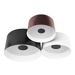 Потолочный светильник с 3-мя цилиндрическими абажурами черного белого и коричневого цвета Urban Dome варинант исполнения - 1 | Loft Concept в Саратове