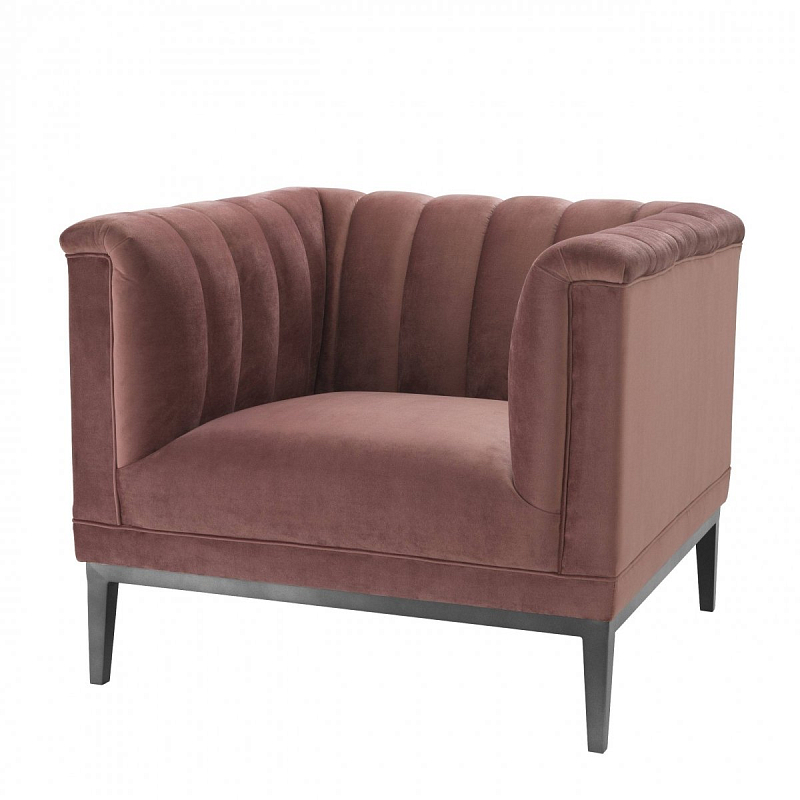 Кресло Eichholtz Chair Raffles Rose Розовый пастельный Темная бронза Кресло Eichholtz Chair Raffles Rose Розовый пастельный Темная бронза в Саратове | Loft Concept