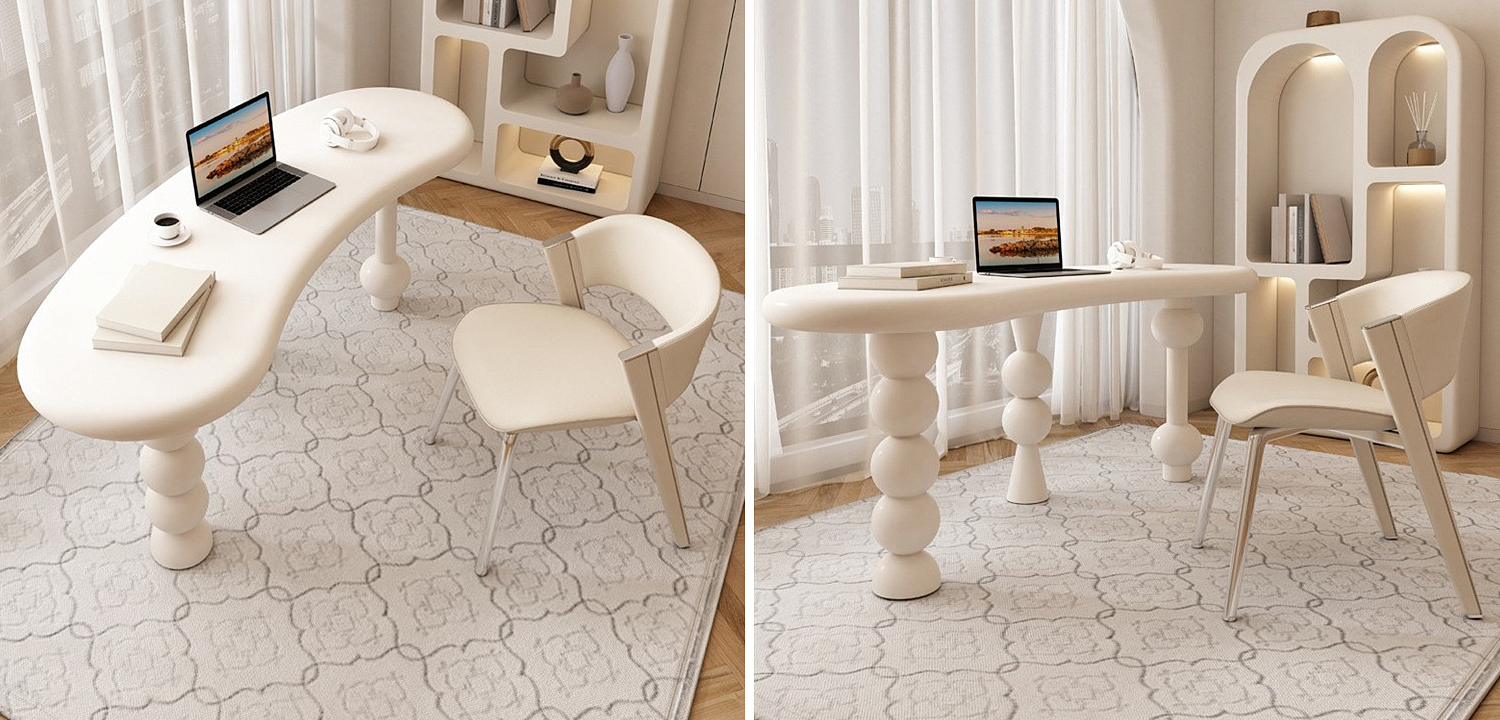 Рабочий стол Zane Unique Shape Desk Рабочий стол Zane Unique Shape Desk - Loft-Concept в Саратове