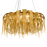 Люстра круглая подвесная с металлическими дугами и длинными цепочками 80 см Atlantis Chain варинант исполнения - 15 | Loft Concept в Саратове