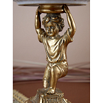 Чаша с цветочным орнаментом на ножке в виде бронзового ангела Eden Garden варинант исполнения - 9 | Loft Concept в Саратове