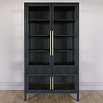 Витрина Primo со стеклянными фасадами и 2 ящиками Черный дуб варинант исполнения - 1 | Loft Concept в Саратове