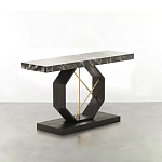 Консоль чёрная с геометрическим основанием Josette варинант исполнения - 1 | Loft Concept в Саратове