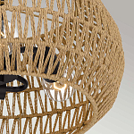 Потолочный светильник с плафоном из плетеного джута и черным каркасом Quoizel варинант исполнения - 6 | Loft Concept в Саратове