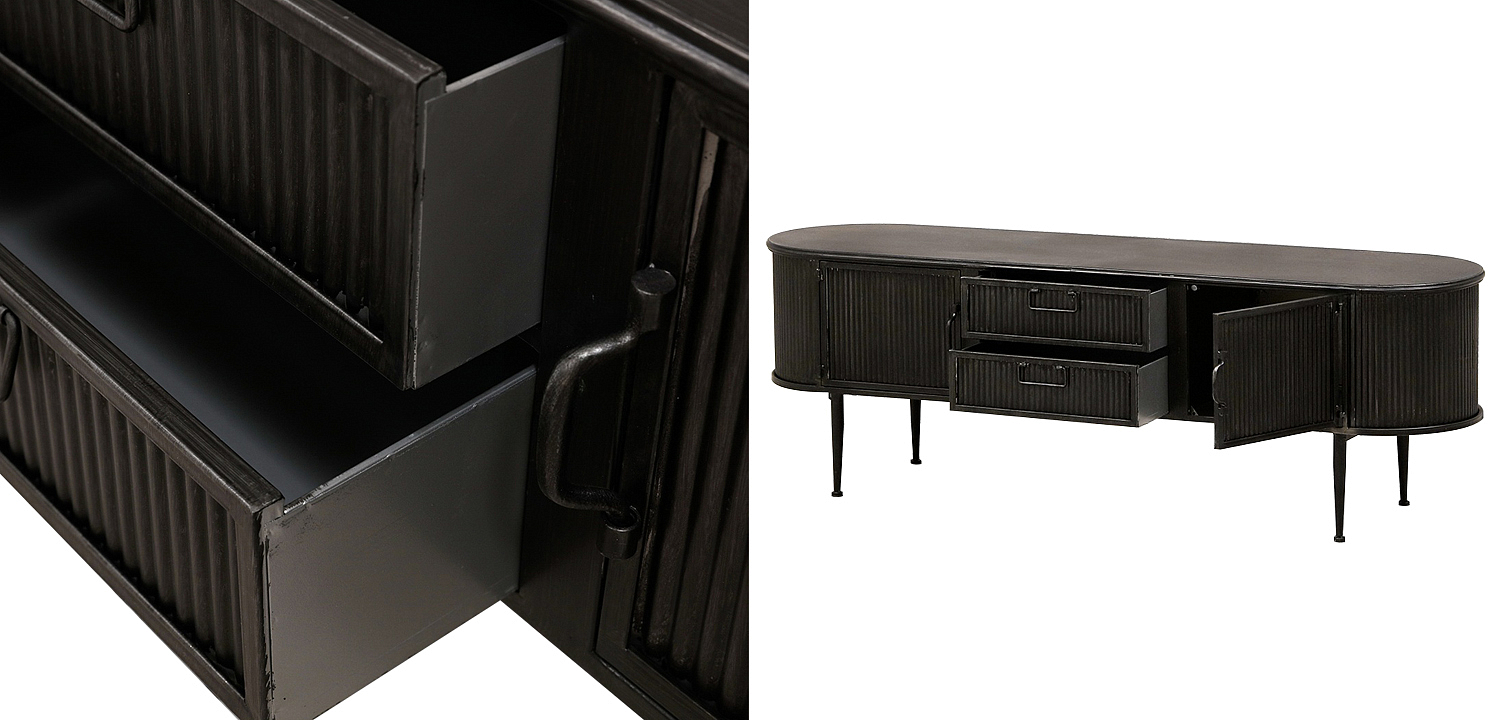 ТВ-тумба Hugon Wood Metal TV Stand ТВ-тумба Hugon Wood Metal TV Stand - Loft-Concept в Саратове