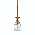 Подвесной светильник цвета латунь с прозрачнымплафоном в форме ананаса Hinkley варинант исполнения - 1 | Loft Concept в Саратове