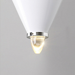 Подвесной светильник светодиодный в виде ряда белых металлических конусов  Herringbone варинант исполнения - 7 | Loft Concept в Саратове