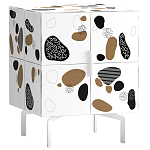 Тумба белая с рисунком Short Graph варинант исполнения - 1 | Loft Concept в Саратове