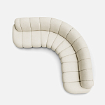 Диван Limoges полукруглой формы с обивкой букле молочного цвета варинант исполнения - 2 | Loft Concept в Саратове