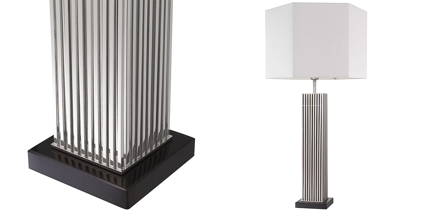 Настольная лампа Eichholtz Table Lamp Viggo Nickel Настольная лампа Eichholtz Table Lamp Viggo Nickel - Loft-Concept в Саратове