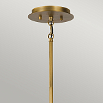 Люстра цвета латунь с 6-ю лампами свечами внутри цилиндрического абажура из черных металлических реек Kichler варинант исполнения - 4 | Loft Concept в Саратове