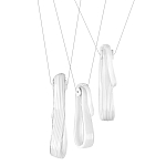 Подвесной светильник белого цвета с 3-мя изогнутыми плафонами Flow Loop варинант исполнения - 1 | Loft Concept в Саратове