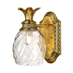 Бра для ванных комнат с прозрачным стеклянным плафоном в форме ананаса и декоративным основанием с рельефным узором Hinkley варинант исполнения - 1 | Loft Concept в Саратове