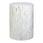 Столик с инкрустацией с перламутровым узором Dominic White варинант исполнения - 1 | Loft Concept в Саратове