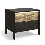 Тумба 2 ящика с подсветкой на рельефном фасаде Warm Industrial варинант исполнения - 4 | Loft Concept в Саратове