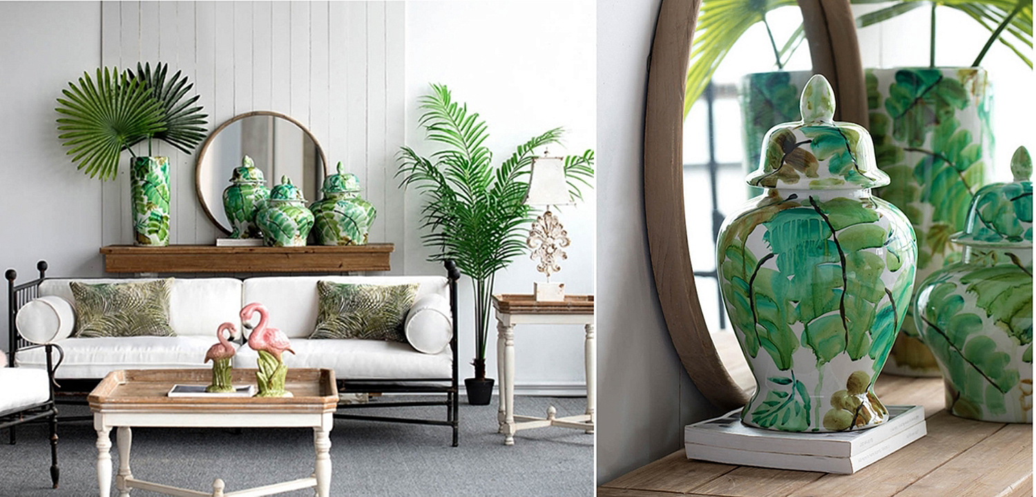 Ваза Vase Green Leaves 43 Ваза Vase Green Leaves 43 - Loft-Concept в Саратове