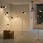 Торшер с поворотным плафоном Aracea Beige Floor Lamp варинант исполнения - 2 | Loft Concept в Саратове