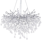 Люстра с хрустальными подвесками капли серебро Droplet Silver Chandelier 15 варинант исполнения - 1 | Loft Concept в Саратове