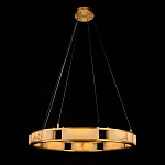 Люстра в виде кольца из натурального камня Golden Alavastor варинант исполнения - 1 | Loft Concept в Саратове