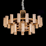 Люстра двухъярусная круглая с текстурными цилиндрическими плафонами Glimpse варинант исполнения - 6 | Loft Concept в Саратове