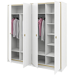 Шкаф белый четырёхдверный для одежды Antique Order варинант исполнения - 3 | Loft Concept в Саратове