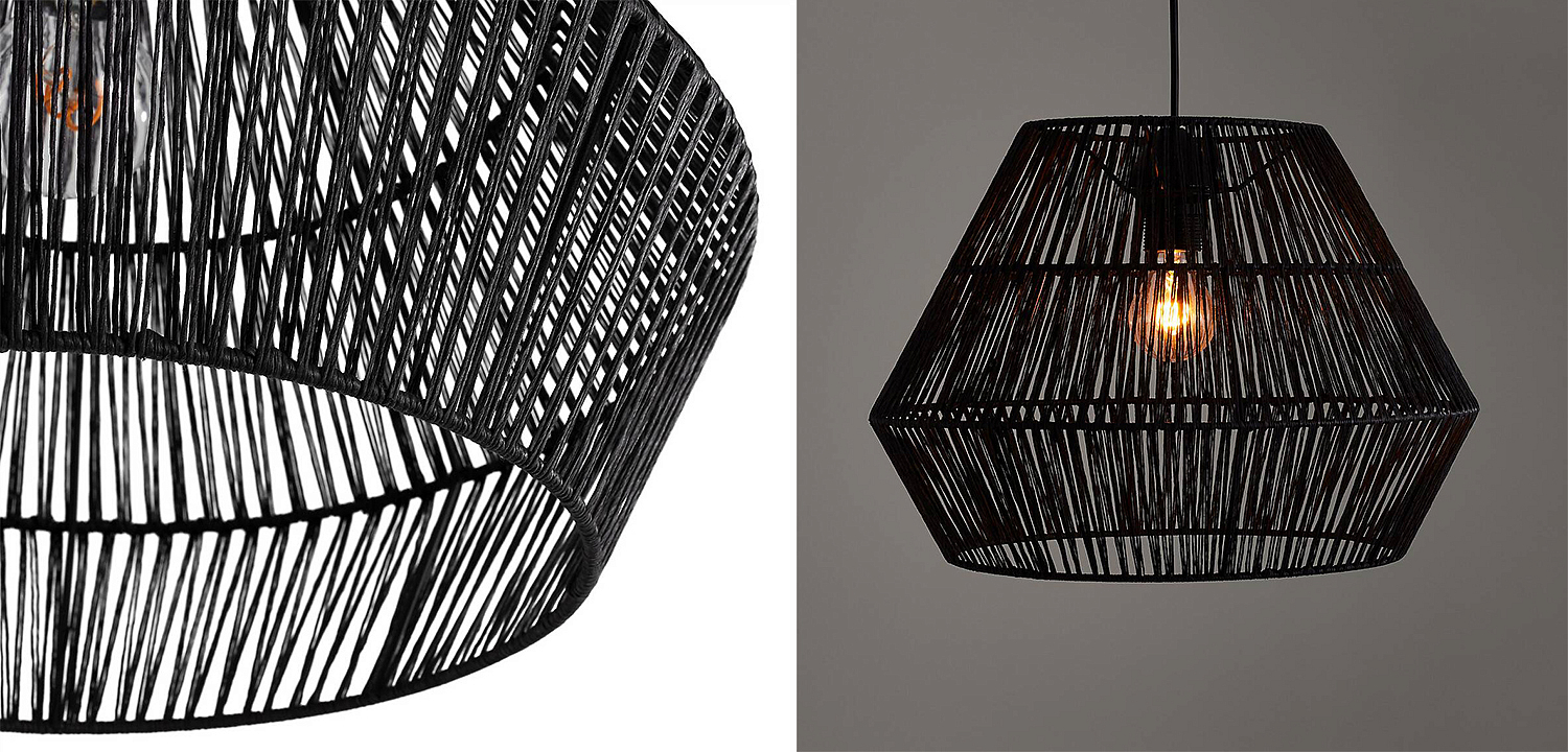 Подвесной светильник Signe Wicker Hemp Black Подвесной светильник Signe Wicker Hemp Black - Loft-Concept в Саратове