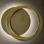 Бра светодиодное круглое в матовых оттенках коричневого и золотого цвета Kosmikos варинант исполнения - 1 | Loft Concept в Саратове