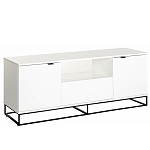 ТВ-тумба белая с  2-мя дверцами и ящиком Strict Lines варинант исполнения - 1 | Loft Concept в Саратове