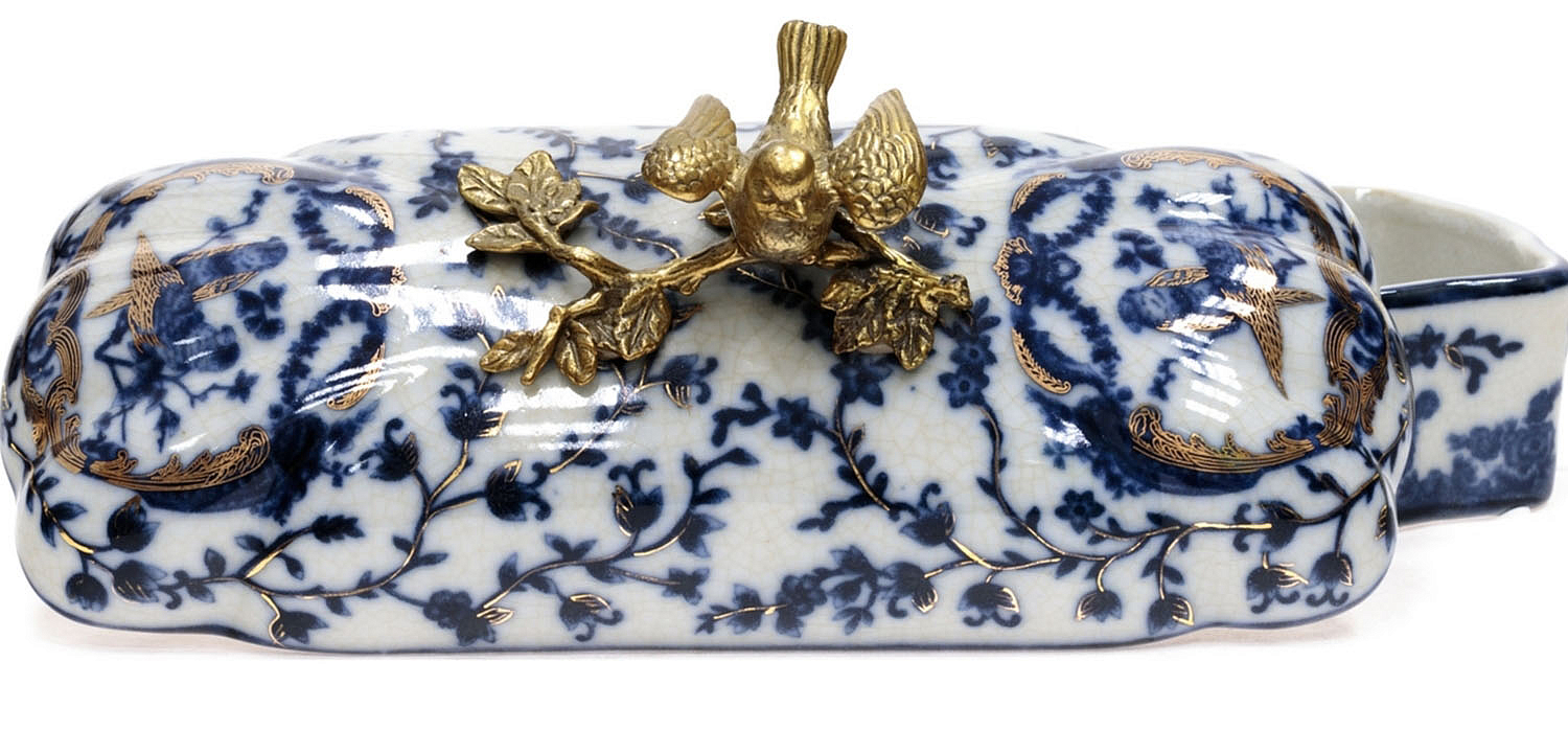Шкатулка Pattern & Bronze Birds Long Шкатулка Pattern & Bronze Birds Long - Loft-Concept в Саратове