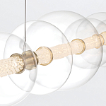 Подвесной светильник линейный с прозрачными стеклянными шарами разного диаметра Eurofase варинант исполнения - 15 | Loft Concept в Саратове