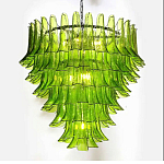 Люстра из семи ярусов зеленого стекла Independence варинант исполнения - 8 | Loft Concept в Саратове