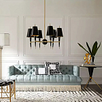 Дизайнерский журнальный столик с круглой столешницей на золотых ножках Risenbix варинант исполнения - 2 | Loft Concept в Саратове