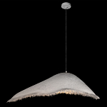 Подвесной светильник с асимметричным волнообразным абажуром и фактурной бахромой по краю Tactile Line варинант исполнения - 13 | Loft Concept в Саратове