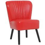Кресло с обивкой из эко-кожи Harper Armchair Red варинант исполнения - 1 | Loft Concept в Саратове