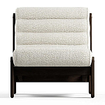 Кресло с деревянным каркасом и обивкой из белой ткани букле Medieval Furniture варинант исполнения - 3 | Loft Concept в Саратове