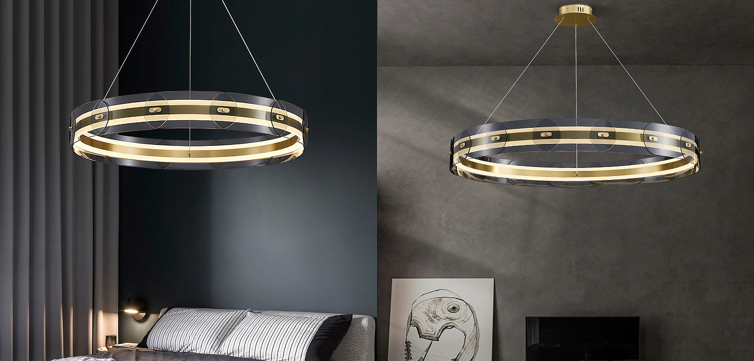Люстра Gold ring horizontal chandelier Люстра Gold ring horizontal chandelier - Loft-Concept в Саратове