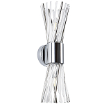 Бра с декором в виде хрустальных и металлических трубочек Nembus Glass Chrome Wall Lamp варинант исполнения - 1 | Loft Concept в Саратове