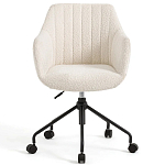 Вращающееся кресло с обивкой букле Boucle Office Chair варинант исполнения - 2 | Loft Concept в Саратове