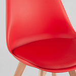 Стул с основой из пластика и мягким сиденьем Arvika Red варинант исполнения - 7 | Loft Concept в Саратове