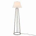 Торшер с конусовидным тканевым абажуром и фактурным каркасом Industrial Profile варинант исполнения - 1 | Loft Concept в Саратове