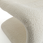 Кресло изогнутое с обивкой из ткани букле Smooth Bend Boucle Chair варинант исполнения - 5 | Loft Concept в Саратове