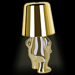 Настольная лампа фигурная золотого цвета с гладким абажуром Высота 19 см Sophia варинант исполнения - 7 | Loft Concept в Саратове